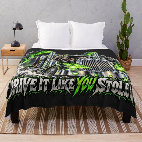 Item preview, Drive It Like You Stole It & Green Flame Trucker designed and sold by NomadForge.