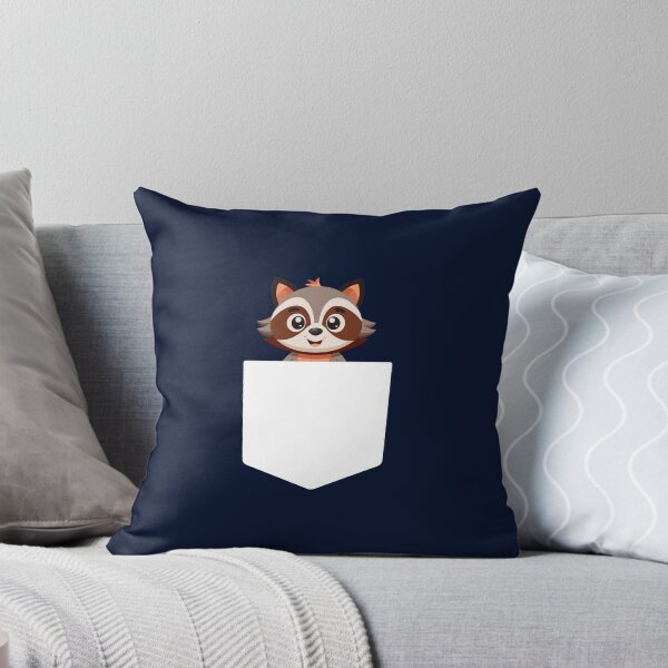 Item preview,  Sneaky Raccoon Escaping Shirt Pocket – Funny Trash Panda designed and sold by halazidan.