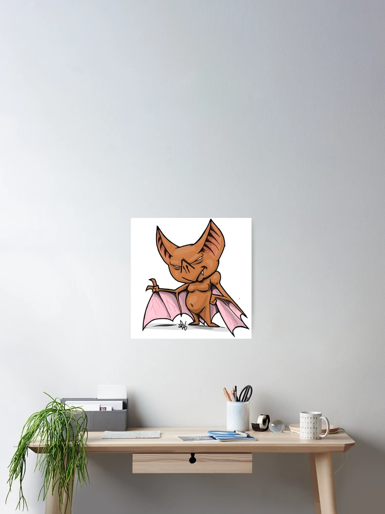 Thumbnail 2 of 3, Poster, Cartoon bat designed and sold by Pittstop.