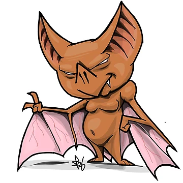 Artwork thumbnail, Cartoon bat by Pittstop