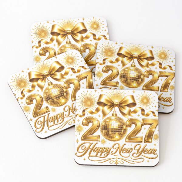 Item preview, Happy New Year 2027 – Vintage Snowfall Typography Sticker designed and sold by Spirit of Siam.