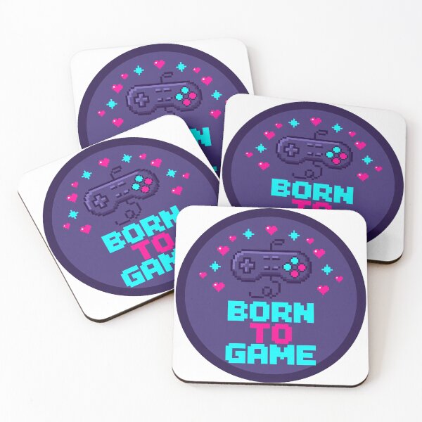 Item preview, Born To Game Funny Gamer Pixel Vintage Badge designed and sold by mahi1design.