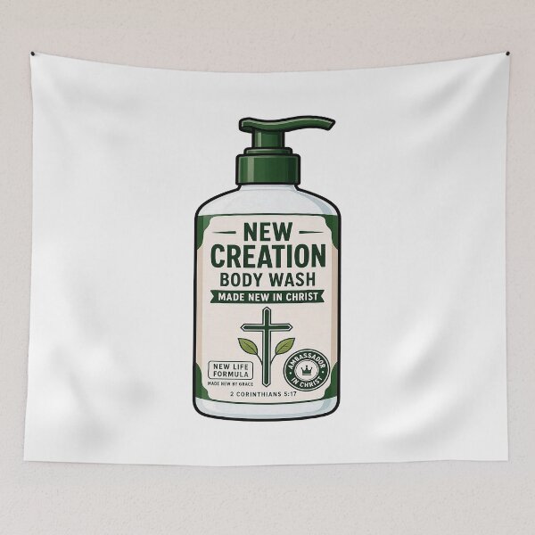 Item preview, New Creation Body Wash New Life Formula - 2 Corinthians 5:17 designed and sold by plushism.