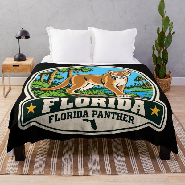 Item preview, Florida Panther – Retro Everglades Wildlife Badge designed and sold by American Fieldmark Studio.