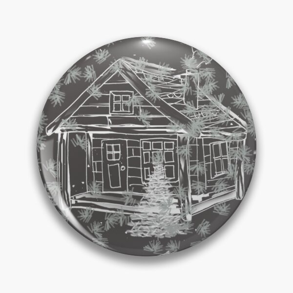 Item preview, Cabin Core Woodland Cabin Art | Cozy Winter Forest Animals | Fox Rabbit Squirrel Pine Trees designed and sold by FaireWaveArt.
