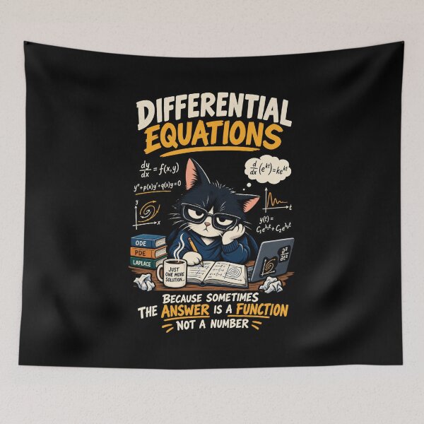 Item preview, Differential Equations - Cat Math Humor designed and sold by SidTastic .