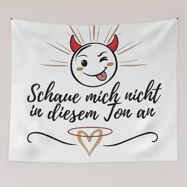 Item preview, Don't look at me like that - cheeky devil smiley designed and sold by sannimoe.