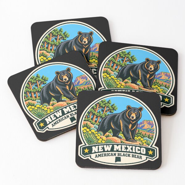 Item preview, New Mexico Black Bear – Retro Southwest Wildlife Badge designed and sold by American Fieldmark Studio.