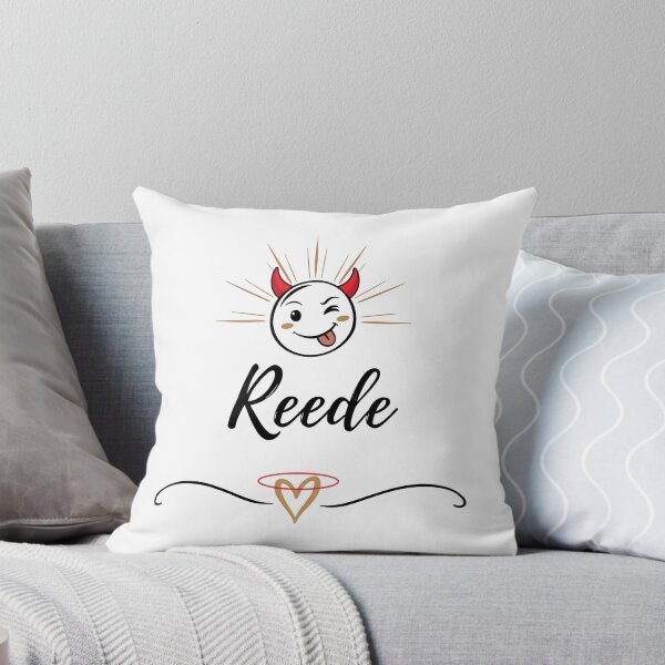 Item preview, Reede – Personalized name with cheeky devil smiley and heart design designed and sold by sannimoe.