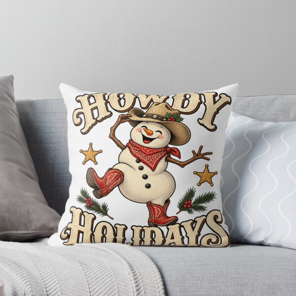 Item preview, Howdy Holidays Vintage Cowboy Snowman Christmas Design designed and sold by T-Motive.