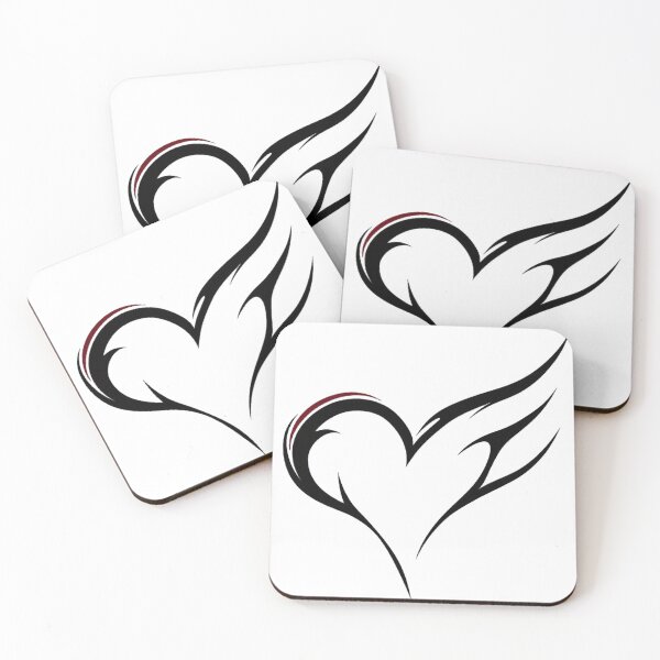 Item preview, Tribal Heart Wings Symbol Abstract Love Emblem designed and sold by rigelcreation.