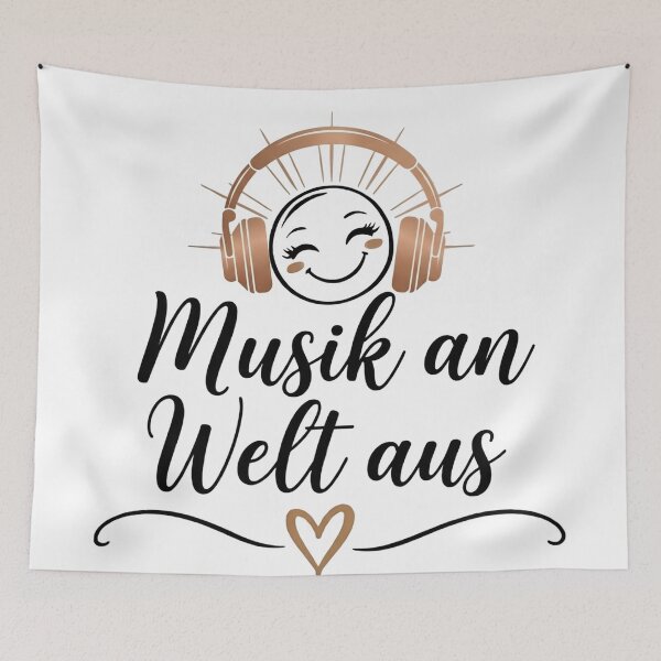 Item preview, Music on, world off, smiley designed and sold by sannimoe.