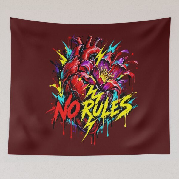 Item preview, No Rules Anatomical Heart Flower Rebel Art designed and sold by puzzell.