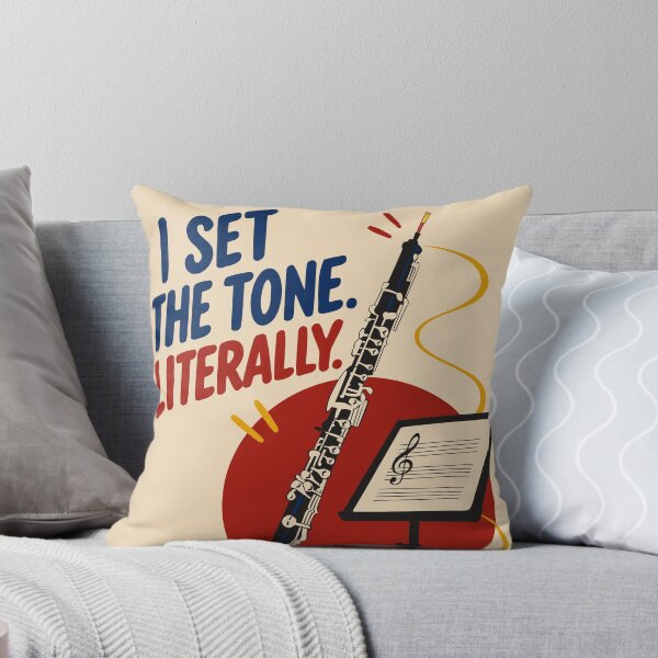 Item preview, Funny Oboe Art Print, I Set the Tone Literally Print, Oboist Gift, Music Teacher Art, Retro Music Room Decor, Orchestra Musician Gift designed and sold by Studio pod Burom.