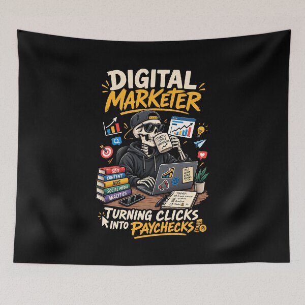 Item preview, Digital Marketer - Turning Clicks Into Paychecks designed and sold by SidTastic .