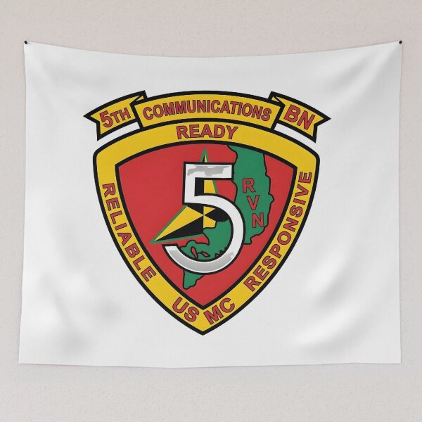Item preview, 5th Communications Battalion USMC Vietnam Patch designed and sold by CharlieDesings.