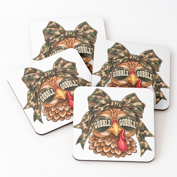 Item preview, GOBBLE GOBBLE Camo Bow Turkey Thanksgiving Humor designed and sold by VGAfanatic.