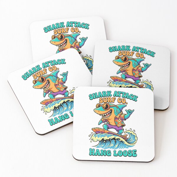 Item preview, Surfing Shark: Funny Shark Surfing Waves designed and sold by SurfLab.