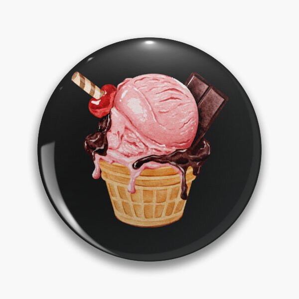 Item preview, Strawberry Ice Cream Waffle Illustration designed and sold by Jiajia Lee Studio.