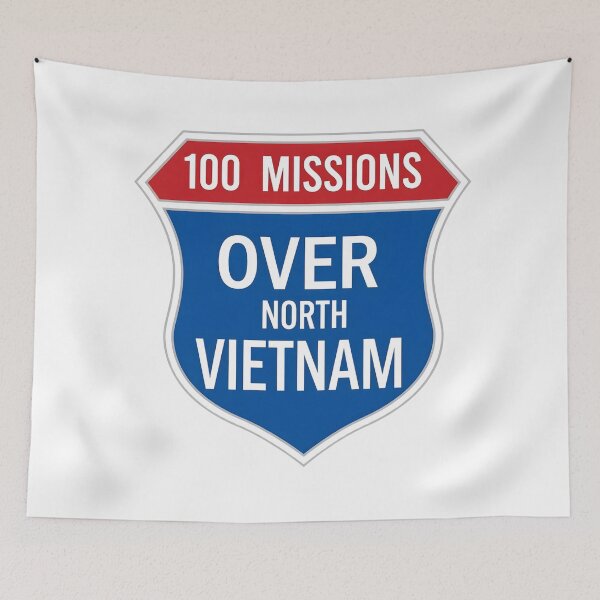 Item preview, 100 Missions Over North Vietnam Military Patch designed and sold by CharlieDesings.