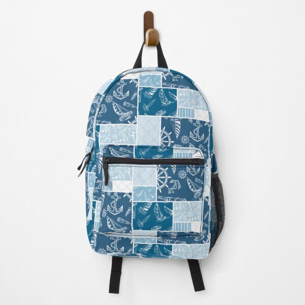 Item preview, Sky Blue and Ocean Blue Quilt Design Nautical Charcoal Sketches Collection- Features Netting, Stripes, Nautical Items, and Lighthouse Designs designed and sold by PD-Coastal.