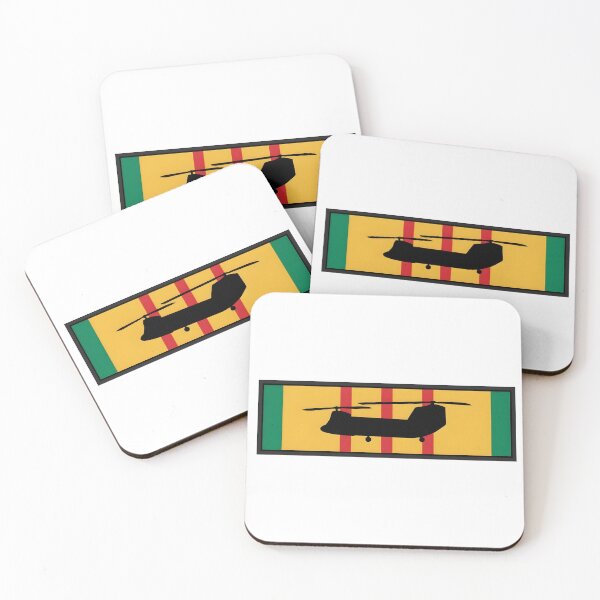 Item preview, Boeing CH-47 Chinook Silhouette On Vietnam Service Ribbon Patch designed and sold by CharlieDesings.