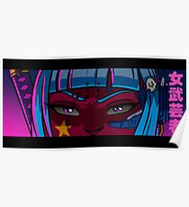 Cyberpunk Onna-bugeisha Poster