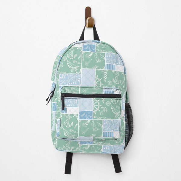 Item preview, Sky Blue and Seafoam Quilt Design Nautical Charcoal Sketches Collection- Features Netting, Stripes, Nautical Items, and Lighthouse Designs designed and sold by PD-Coastal.
