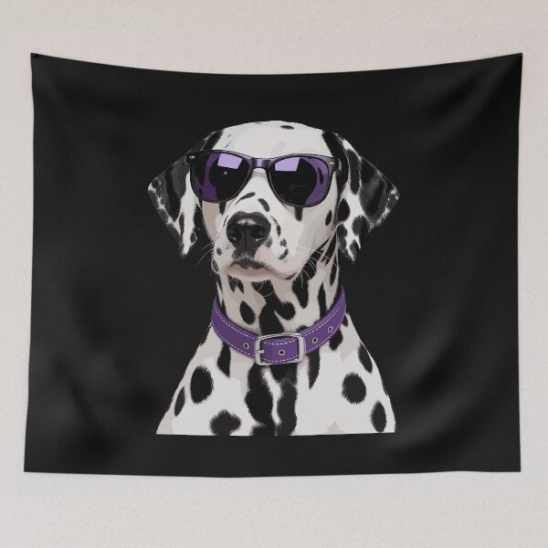 Item preview, Cool Dalmatian Dog Wearing Purple Sunglasses Pet Lover designed and sold by Designart68.