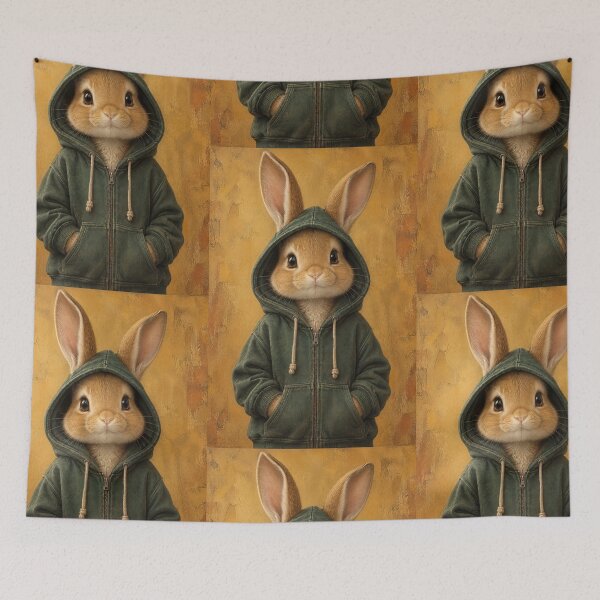 Item preview, Cool Bunny in Hoodie designed and sold by jodotodesign.