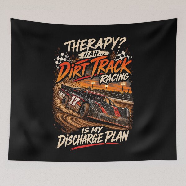 Item preview, Dirt Track Racing Is My Discharge Plan - Funny Racing Quote designed and sold by SidTastic .