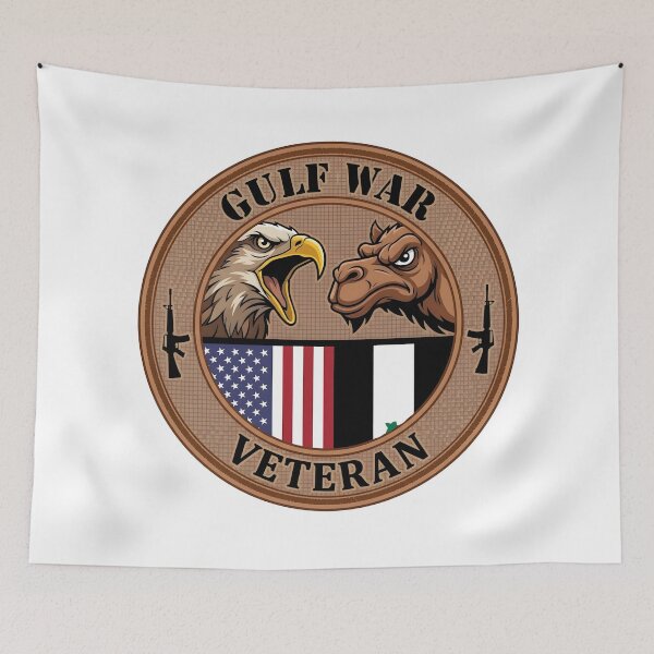 Item preview, Gulf War Veteran Eagle and Camel Military Morale Patch designed and sold by CharlieDesings.