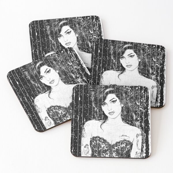 Item preview, Vintage Soul Queen Grunge Beehive Portrait Black and White Art    designed and sold by Hen-C-Art.