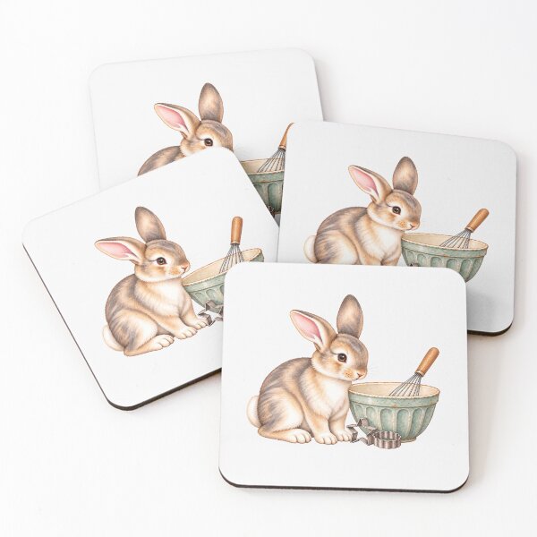 Item preview, Cute Bunny Baking Apron Cottagecore Kitchen Rabbit Apron designed and sold by NadinArtStudio.