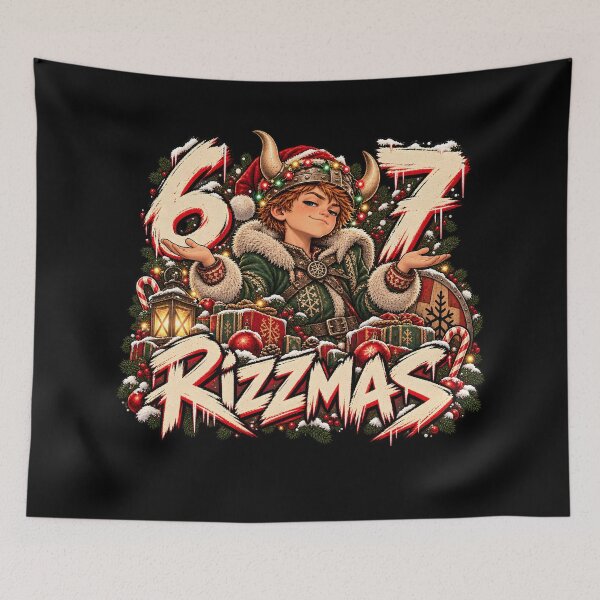 Item preview, 6 7 Rizzmas – Funny Christmas Meme Viking Boy designed and sold by R3XFORGE.