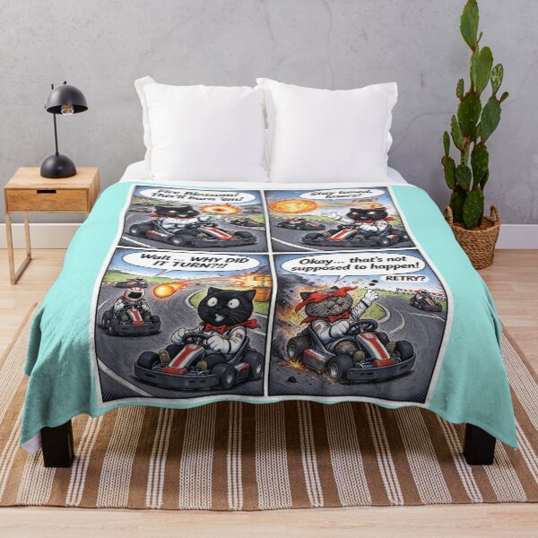 Item preview, Black cat racer’s weird fire flower mishap ? designed and sold by PetalsPaws.