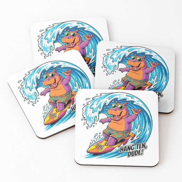 Item preview, Surfing Hippopotamus: Fun and Waves with Style designed and sold by SurfLab.
