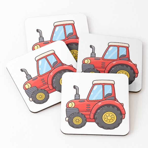 Item preview, Cute Red Tractor Cartoon | Kawaii Farm Vehicle Illustration designed and sold by mumeaw.