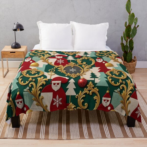 Item preview, Cool Santa Claus Sunglasses Crest Luxury Baroque Christmas Pattern designed and sold by Breezes-of-Ida.