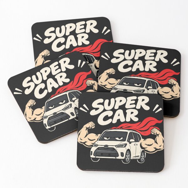 Item preview, Super Car – Muscular Family Car Superhero, Funny Retro Pop Art designed and sold by kaipapershop.