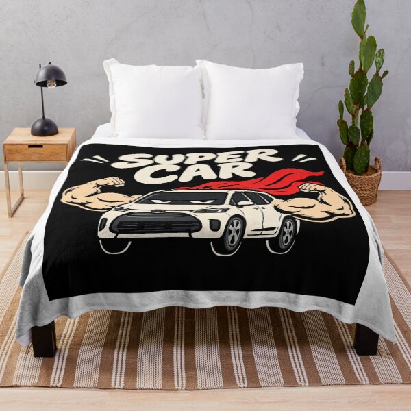 Item preview, Super Car – Muscular Family Car Superhero, Funny Retro Pop Art designed and sold by kaipapershop.