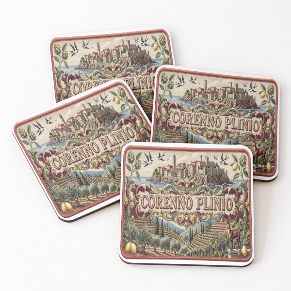 Item preview, Corenno Plinio Italy Lake Como Medieval Village Engraving Style Embroidered Patch Sticker designed and sold by Imaginarium of Chaos falcon88 .
