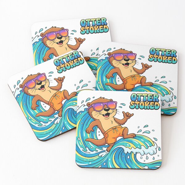 Item preview, Surfing Otter: A fun otter surfing the waves designed and sold by SurfLab.