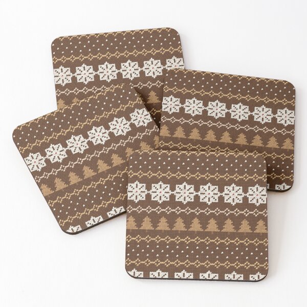 Item preview, Fair Isle Repeat Pattern - Cosy Gingerbread Brown Christmas Jumper designed and sold by cute-animals99.
