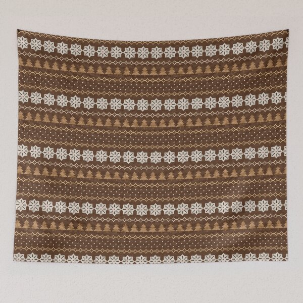 Item preview, Fair Isle Repeat Pattern - Cosy Gingerbread Brown Christmas Jumper designed and sold by cute-animals99.