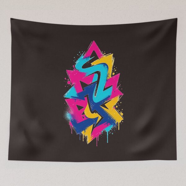Item preview, Neon Graffiti Arrow Splash Abstract Urban Art designed and sold by puzzell.