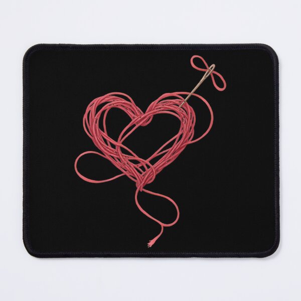Item preview, Red Thread of Fate Heart Sewing Needle Art designed and sold by souque08.