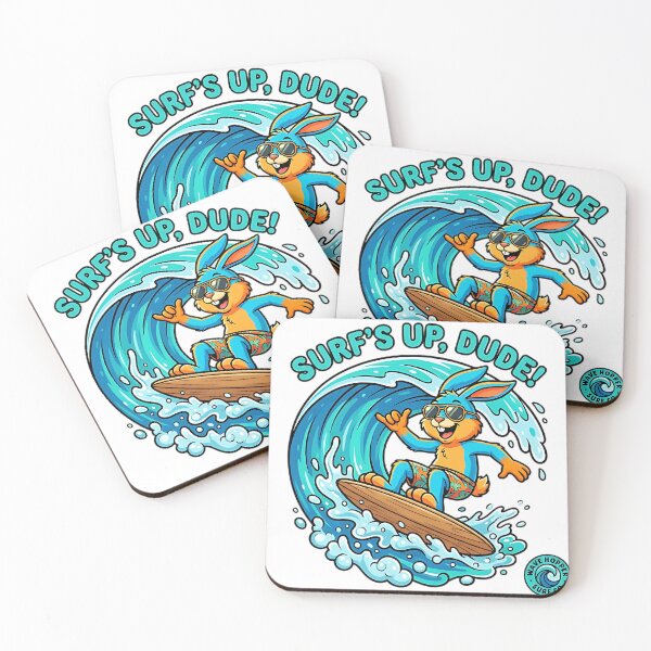 Item preview, Surfer Rabbit: Funny Bunny Surfing Waves designed and sold by SurfLab.