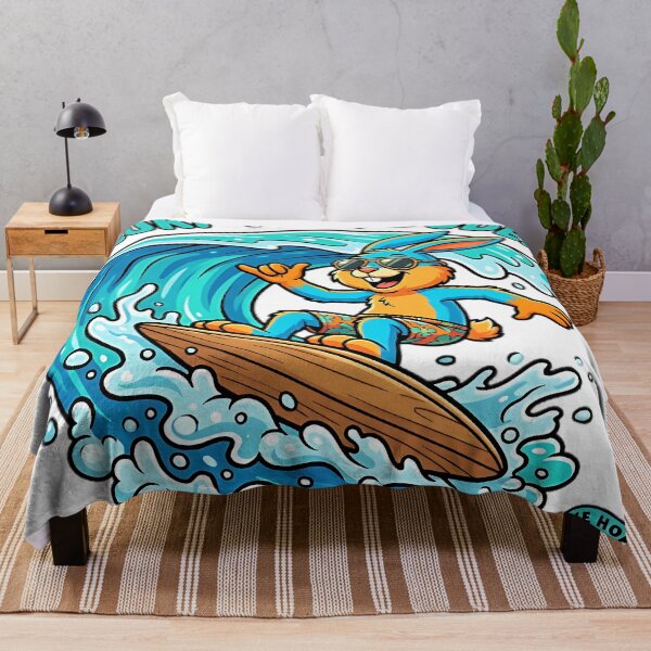 Item preview, Surfer Rabbit: Funny Bunny Surfing Waves designed and sold by SurfLab.