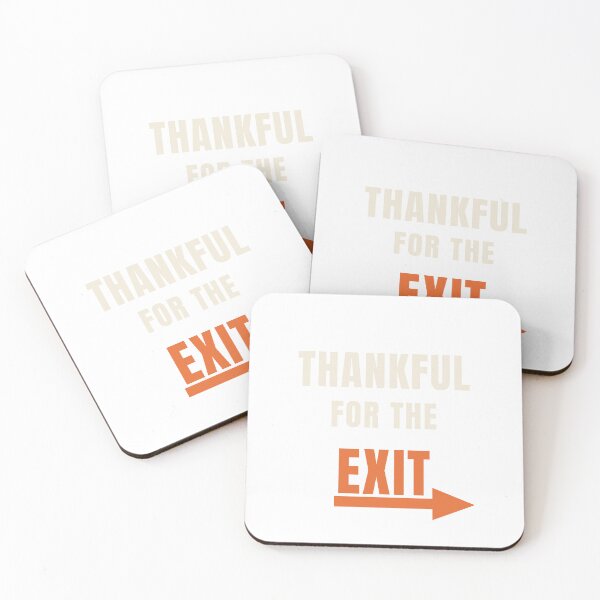 Item preview, Thankful for the Exit — Funny Deadpan Thanksgiving T-Shirt designed and sold by Floating Cow.